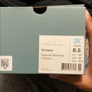Tom’s viviana natural shimmer canvas shoes